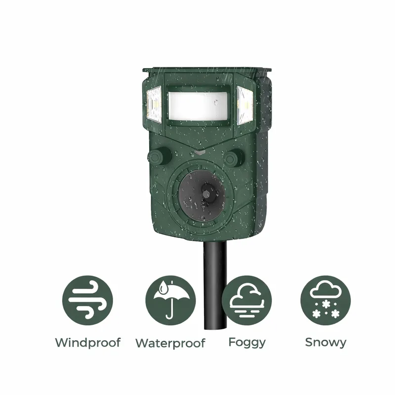 Cosari LED Solar Ultrasonic Animal Repellent